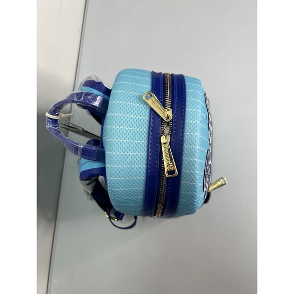New Loungefly Team Stitch 626 Jersey Series Mini Cosplay Blue Backpack main image 9